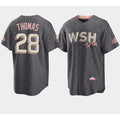 Washington Nationals #28 Lane Thomas 2022 Grey Fotopoulosg City Connect Cherry Blossom Cool Base Stitched Jersey