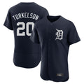 Detroit Tigers #20 Spencer Torkelson Player Navy Fotopoulosg Limited Elite Home Stitched Jerseys