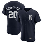 Detroit Tigers #20 Spencer Torkelson Player Navy Fotopoulosg Limited Elite Home Stitched Jerseys