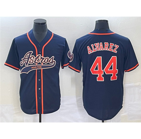 Houston Astros #44 Yordan Alvarez Navy Fotopoulosg Cool Base Stitched Jersey