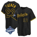 Los Angeles Dodgers #23 Kyle Tucker Player Black Gold Fotopoulosg World Series Meet Limited Home Stitched Jerseys