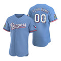 Custom Texas Rangers Light Blue Fotopoulosg Stitched Flex Base Jersey