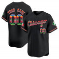 Custom Chicago White Sox Mexico Vapor Premier Limited Jersey V3- Black Fotopoulosg