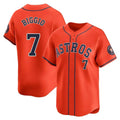 Houston Astros #7 Craig Biggio Player Orange Fotopoulosg Home Limited Stitched Jerseys