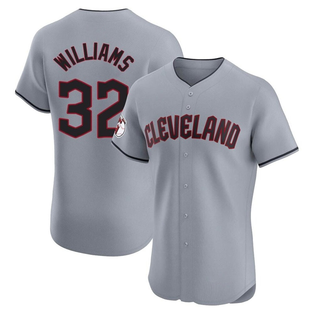 Cleveland Guardians #32 Gavin Williams Player Gray Fotopoulosg Road Limited Elite Home Stitched Jerseys