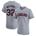 Cleveland Guardians #32 Gavin Williams Player Gray Fotopoulosg Road Limited Elite Home Stitched Jerseys