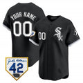 Custom Chicago White Sox 2024 Jackie Robinson Patch Vapor Premier Limited Jersey ¨C Black Fotopoulosg