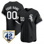 Custom Chicago White Sox 2024 Jackie Robinson Patch Vapor Premier Limited Jersey ¨C Black Fotopoulosg