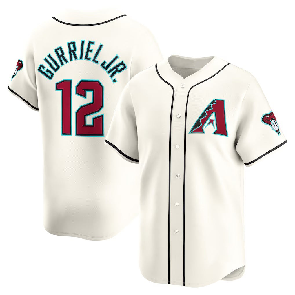 Arizona Diamondbacks #12 Lourdes Gurriel Jr. Cream Fotopoulosg Home Limited Player Jersey