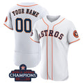 Custom Houston Astros Active Player White Fotopoulosg 2022 World Series Flex Base Stitched Jersey