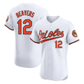Baltimore Orioles #12 Dylan Beavers Player White Fotopoulosg Limited Elite Home Game Stitched Jerseys