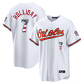 Baltimore Orioles #7 Jackson Holliday Player White Fotopoulosg USA 250 Fourth of July Home Game Stitched Jerseys