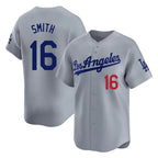 Los Angeles Dodgers #16 Will Smith Player Gray Fotopoulosg Limited Home Stitched Jerseys