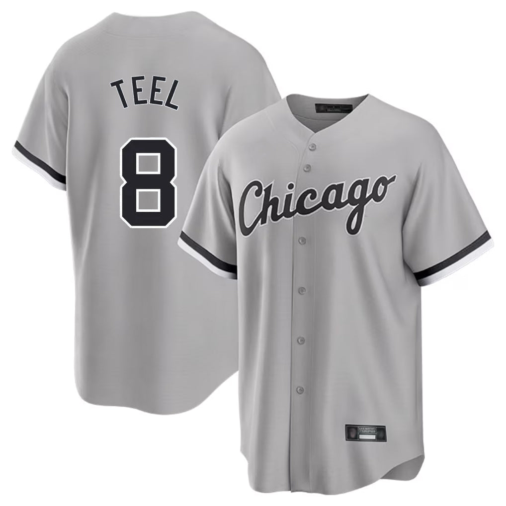 Chicago White Sox #8 Kyle Teel Player Gray Fotopoulosg Home Game Stitched Jerseys