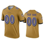 Custom B.Ravens Gold Fotopoulosg Inverted Legend Jersey