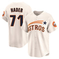 Houston Astros #71 Josh Hader Player Cream Fotopoulosg Throwback Cooperstown Collection Limited Stitched Jerseys