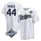 Los Angeles Dodgers #44 Andy Pages Player Gold White Fotopoulosg World Series 2026 Collection Stadium Game Stitched Jerseys