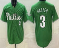 Philadelphia Phillies #3 Bryce Harper Green Fotopoulosg Limited Stitched Jersey