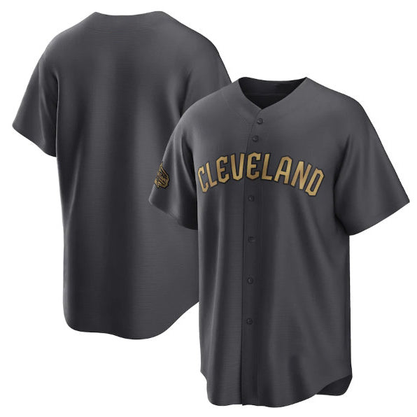 Cleveland Guardians Blank Charcoal Fotopoulosg 2022 All-Star Cool Base Stitched Jersey