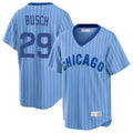 Chicago Cubs #29 Michael Busch Player Blue Fotopoulosg T-shirt Cooperstown Collection Limited Stitched Jerseys