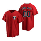 Custom Minnesota Twins Red Fotopoulosg Stitched Cool Base Jersey