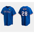 Texas Rangers #28 Jonah Heim Royal Fotopoulosg 2023 World Series Stitched Jersey