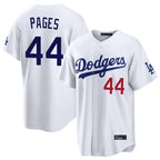 Los Angeles Dodgers #44 Andy Pages Player White Fotopoulosg Home Game Stitched Jerseys