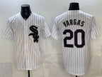 Chicago White Sox #20 Miguel Vargas White Fotopoulosg Home Stitched Jersey