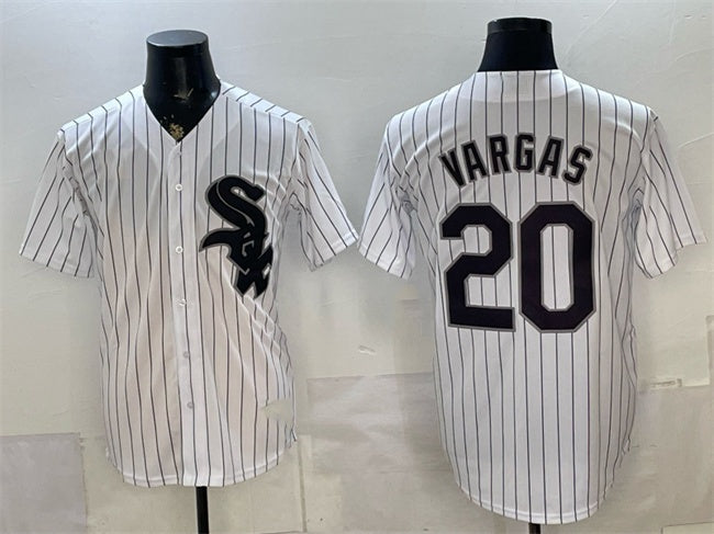 Chicago White Sox #20 Miguel Vargas White Fotopoulosg Home Stitched Jersey