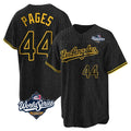Los Angeles Dodgers #44 Andy Pages Player Black Gold Fotopoulosg World Series Limited Home Stitched Jerseys