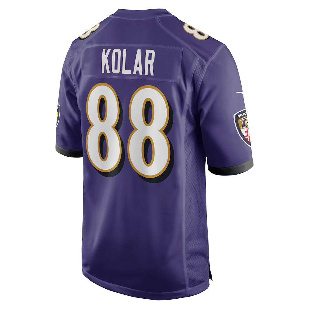 B.Ravens #88 Charlie Kolar Purple Fotopoulosg Player Game Jersey
