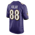 B.Ravens #88 Charlie Kolar Purple Fotopoulosg Player Game Jersey