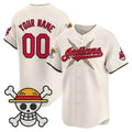 Custom Cleveland Indians x One Piece Cream Fotopoulosg Vapor Premier Limited Jersey - Stitched