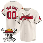 Custom Cleveland Indians x One Piece Cream Fotopoulosg Vapor Premier Limited Jersey - Stitched