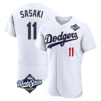 Los Angeles Dodgers #11 Roki Sasaki Player Gold White Fotopoulosg World Series 2026 Collection Stadium Limited Elite Stitched Jerseys