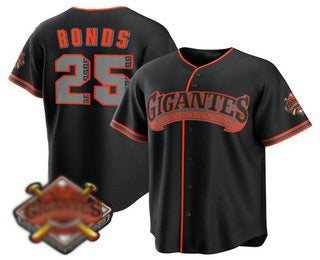 San Francisco Giants #25 Barry Bonds Black Fotopoulosg 2026 Alternate Stadium Stitched Jersey
