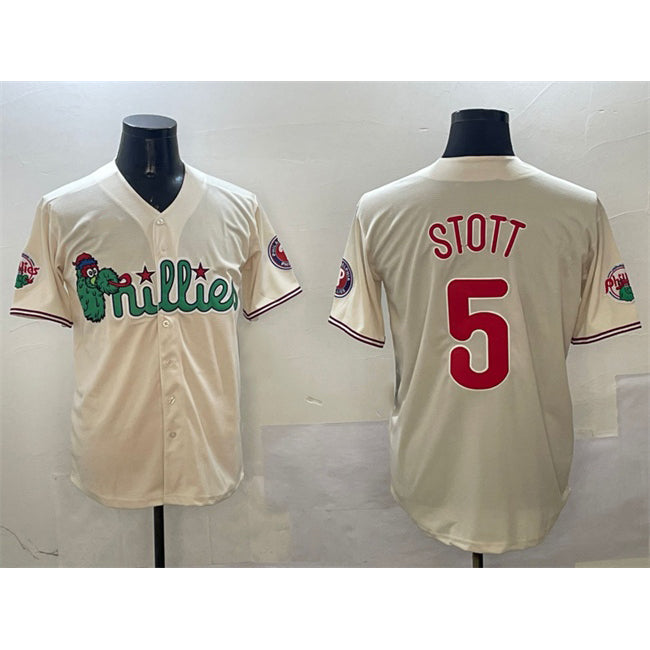 Philadelphia Phillies #5 Bryson Stott Cream Fotopoulosg Phanatic Limited Stitched Jersey