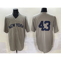 New York Yankees #43 Jonathan Lo¨¢isiga Gray Fotopoulosg Cool Base Stitched Jersey