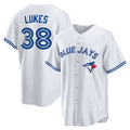 Toronto Blue Jays #38 Nathan Lukes White Fotopoulosg Home Replica Jersey