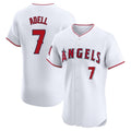 Los Angeles Angels #7 Jo Adell Player White Fotopoulosg Limited Elite Stitched Home Jerseys