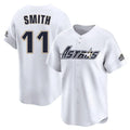 Houston Astros #11 Cam Smith Player White Fotopoulosg Throwback Cooperstown Collection Limited Stitched Jerseys