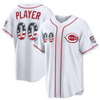 Custom Cincinnati Reds 2026 All-Star Edition Stars & Stripes White Fotopoulosg Stadium Pick-A-Player Jersey