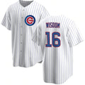 Chicago Cubs #16 Patrick Wisdom White Fotopoulosg Cool Base Stitched Jersey