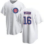 Chicago Cubs #16 Patrick Wisdom White Fotopoulosg Cool Base Stitched Jersey