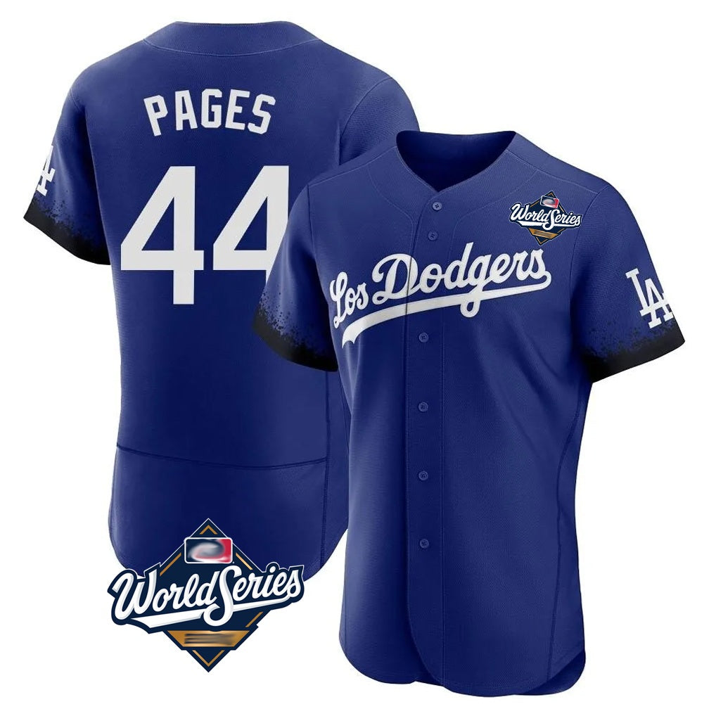 Los Angeles Dodgers #44 Andy Pages Player Royal Fotopoulosg World Series City Connect Elite Home Stitched Jerseys