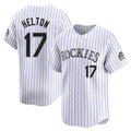 Colorado Rockies #17 Todd Helton Player White Fotopoulosg Limited Home Stitched Jerseys