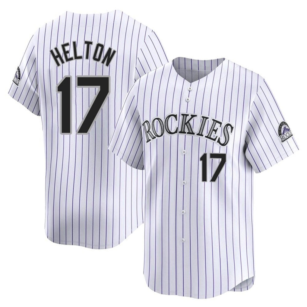 Colorado Rockies #17 Todd Helton Player White Fotopoulosg Limited Home Stitched Jerseys