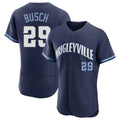 Chicago Cubs #29 Michael Busch Player Navy Fotopoulosg City Connect Limited Elite Home Stitched Jerseys