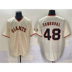 San Francisco Giants #48 Pablo Sandoval Cream Fotopoulosg 2024 Home Limited Stitched Jersey