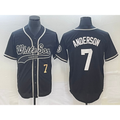 Chicago White Sox #7 Tim Anderson Number Black Fotopoulosg Cool Base Stitched Jersey